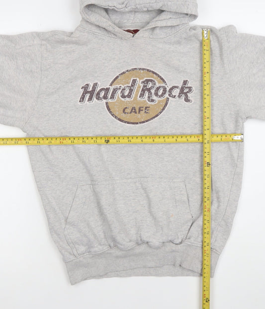 Hard Rock Cafe Mallorca Grey Hoodie Medium Women's Pullover Sweatshirt