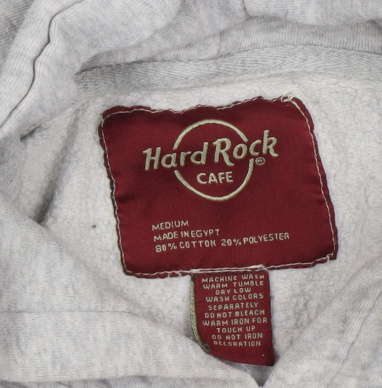 Hard Rock Cafe Mallorca Grey Hoodie Medium Women's Pullover Sweatshirt