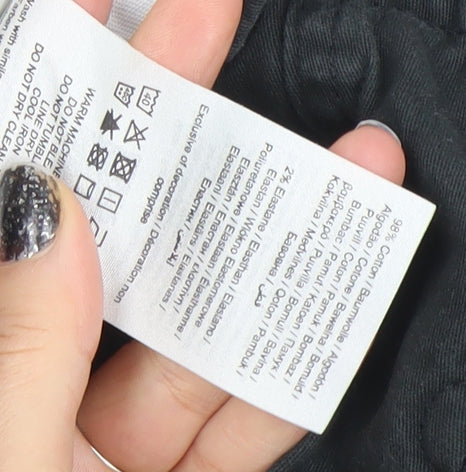 Jack & Jones Mens Black Cargo Trousers S Regular Fit Cotton