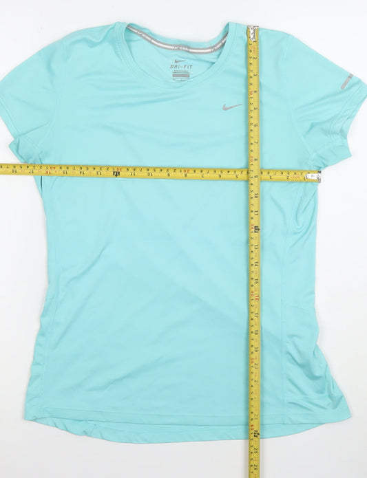 Nike Womens Blue Dri-FIT Short Sleeve Running T-Shirt Size M