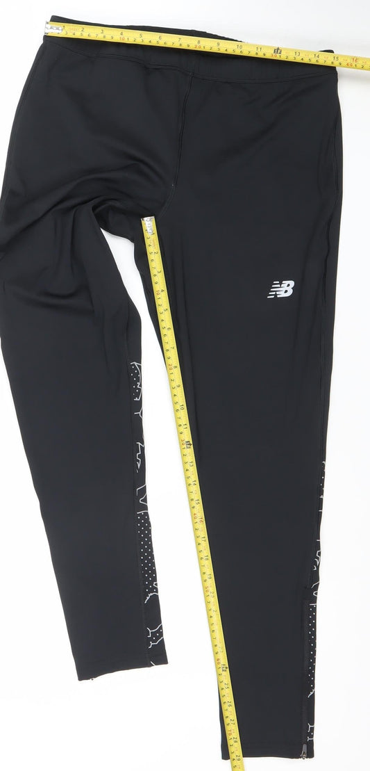 New Balance Womens Black XL Quick Dry Running Leggings