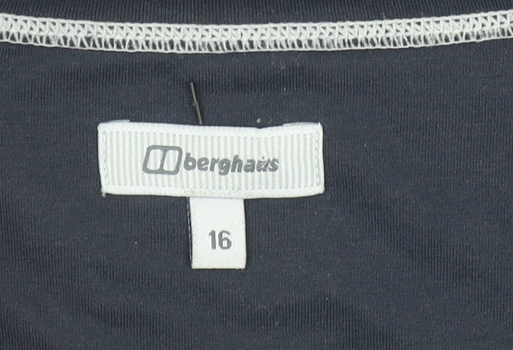 Berghaus Women's Blue Long Sleeve Crew Neck Outdoor T-Shirt Size 16