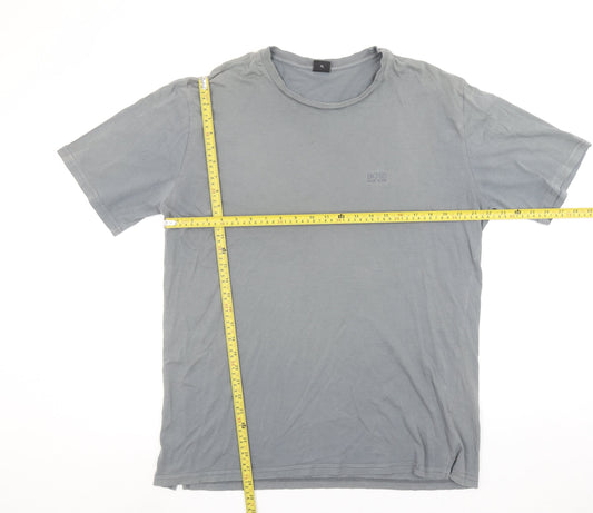 Hugo Boss Men's Grey XL Crew Neck Cotton Short Sleeve T-Shirt