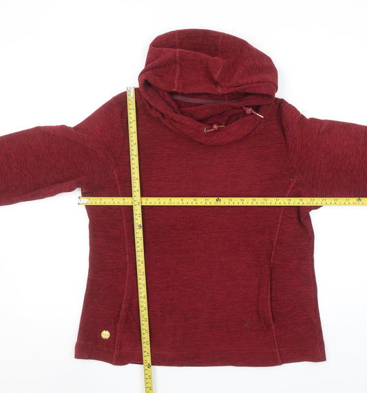 Regatta Women’s Red Hoodie Size 12 Pullover Long Sleeve Outdoor Hooded Sweatshirt