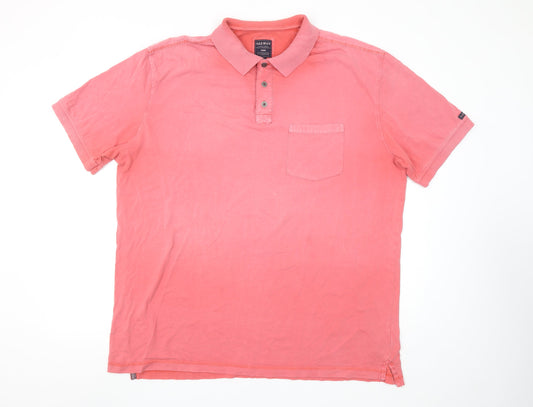 Gaz Man Men's Pink XL Short Sleeve Cotton Polo Shirt