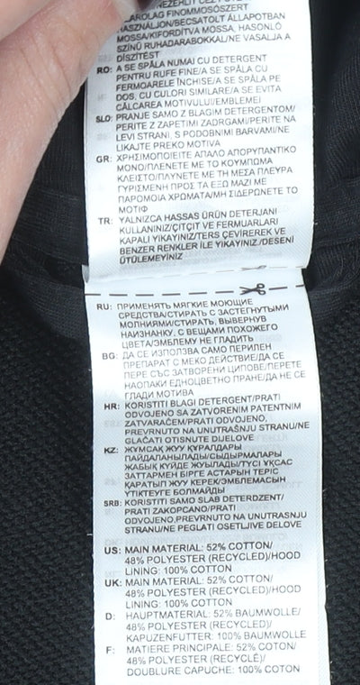 Adidas Womens Black Full Zip Hoodie Size M 12-14 Hooded Sweatshirt