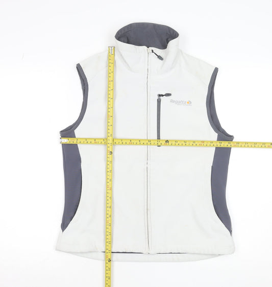 Regatta Womens White Softshell Waistcoat Size 14 Water Resistant Outdoor