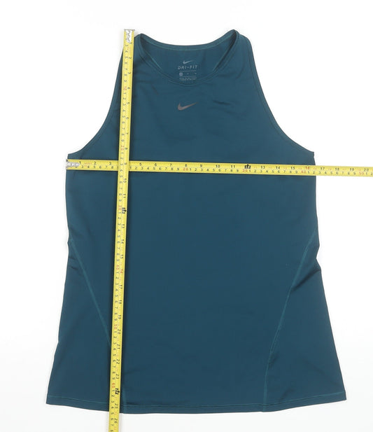 Nike Women’s Blue Dri-FIT Tank Top Size M Athletic Sleeveless Gymwear
