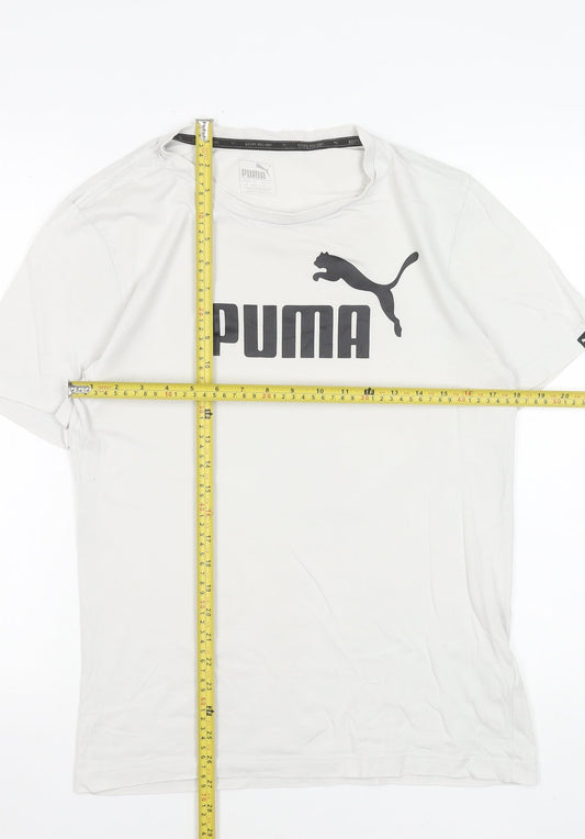 Mens UK Size S PUMA White Cotton T-Shirt