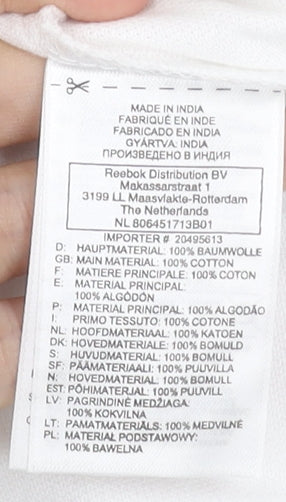 Reebok Women's White Polo Shirt Size 14 Short Sleeve Cotton