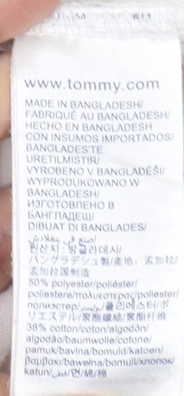 Tommy Jeans Men's White Regular Fit Logo Crew Neck T-Shirt Size M