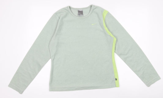 Womens UK S Regular Nike Green Pullover Sweatshirt