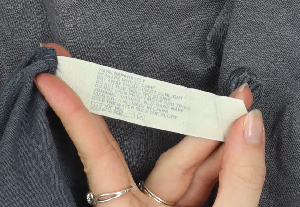 Fat Face Men's Blue Crew Neck Cotton T-Shirt Size M Classic Fit