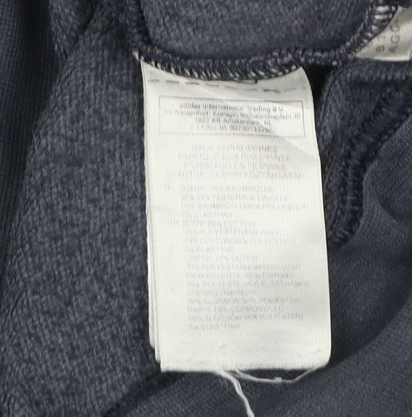 Adidas Men's Grey XL Pullover Crew Neck Logo Sweatshirt