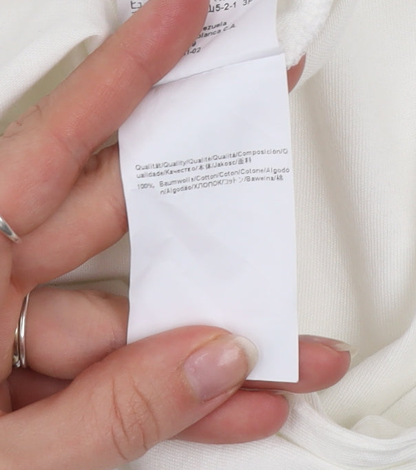 Hugo Boss Men's White Cotton Crew Neck Short Sleeve T-Shirt Size M