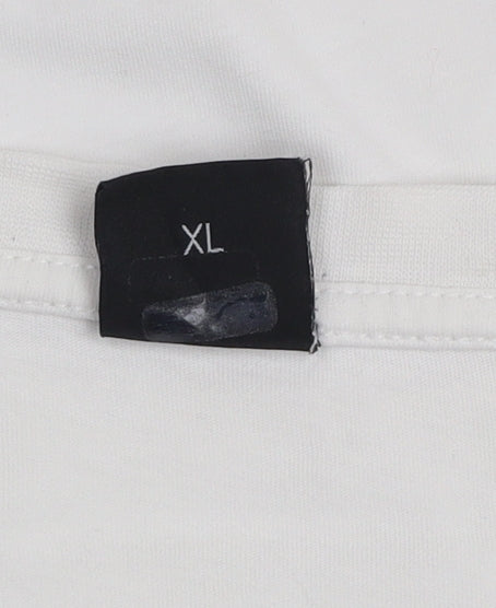 Hugo Boss Men's White Cotton Regular Fit Short Sleeve T-Shirt XL