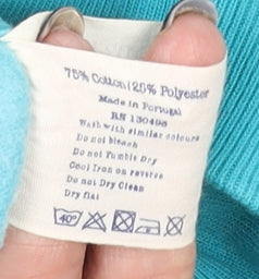 Jack Wills Womens Blue Pullover Hoodie UK 8 Cotton Blend Casual