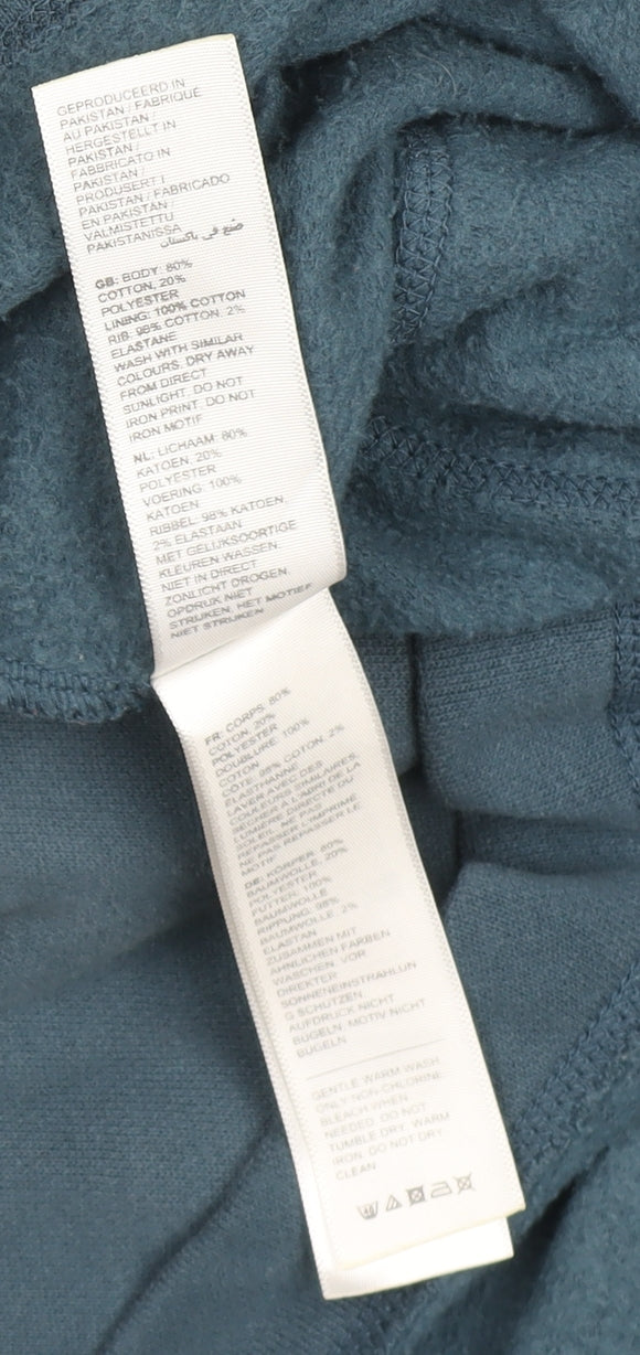 Fat Face Men's Blue Pullover Hoodie M Long Sleeve Cotton Blend