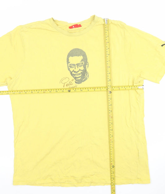 Puma Men’s Yellow XL Pelé Graphic Short Sleeve T-Shirt