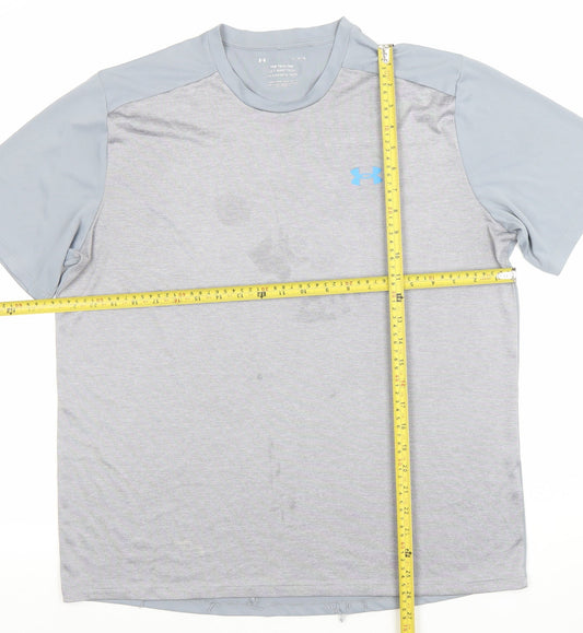 Under Armour Men's Grey Tech Tee T-Shirt L Short Sleeve Lightweight