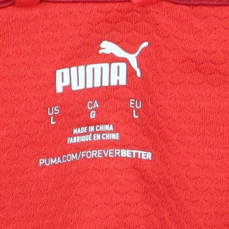 Puma Mens Red Full Zip Sports Sweatshirt Size L
