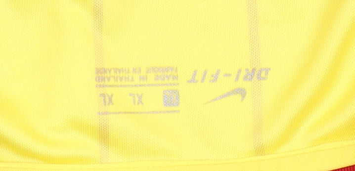 Nike Men's Yellow Liverpool FC Dri-FIT Football Jersey T-Shirt XL