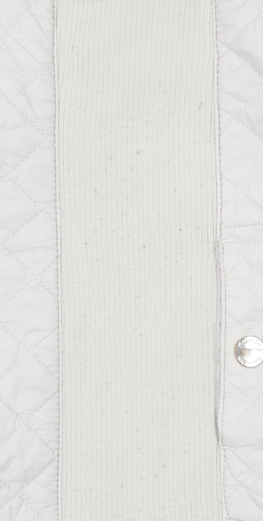 Additional view of Massimo Dutti girls’ ivory quilted hooded jacket 7 years full zip padded coat