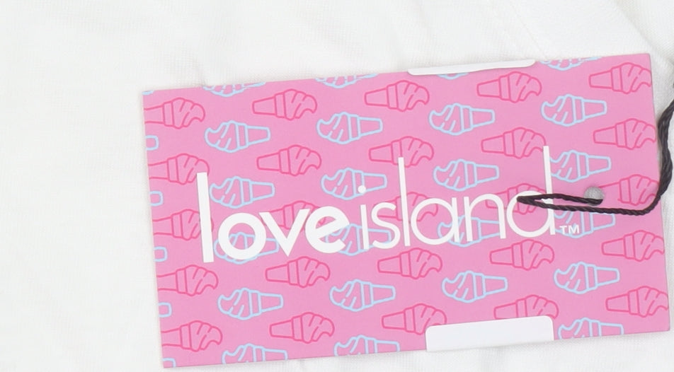Additional view of I Saw It First Women’s White Love Island Graphic Cotton T-Shirt, size S