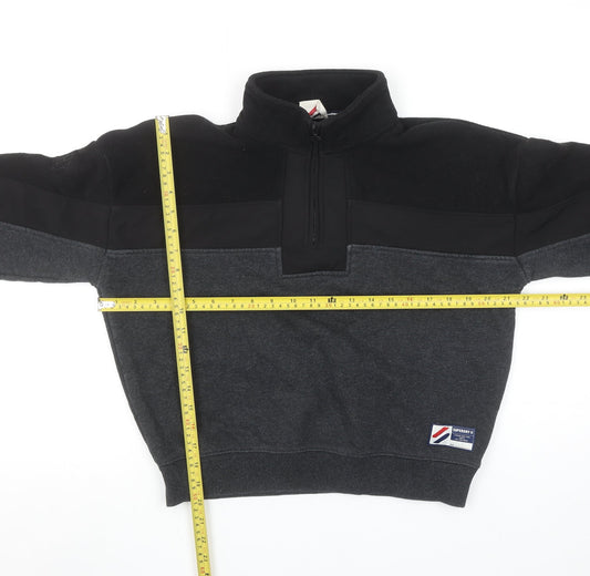 Superdry Women's Grey 1/4 Zip Pullover Sweatshirt UK 12