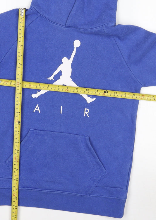 Nike Air Jordan Boys Blue Hoodie 8-10 Years Pullover Fleece Sweatshirt