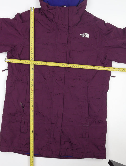 The North Face Womens Purple Mid-Length Waterproof Parka Jacket M
