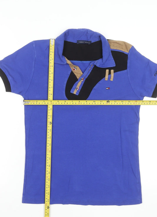 Tommy Hilfiger Women's Blue Cotton Polo Shirt Size L