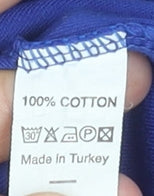 Tommy Hilfiger Women's Blue Cotton Polo Shirt Size L