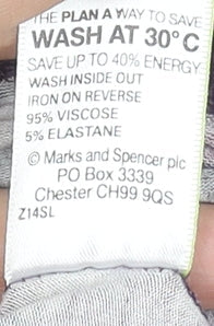 Marks and Spencer Women Purple Floral 3/4 Sleeve Scoop Neck Tunic Top UK 16
