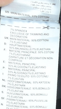 adidas Girls Black Ankle Leggings Size 10 Years Stretch Cotton Blend