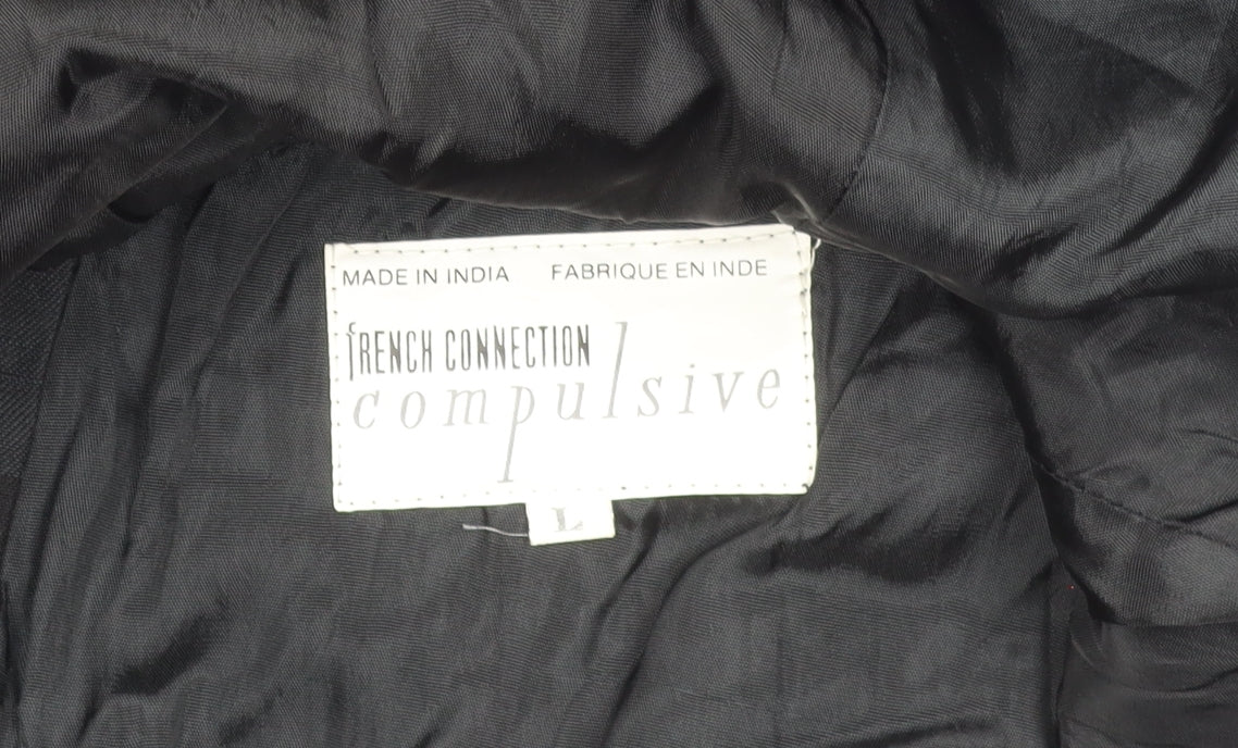 Brand and care label for French Connection Men’s Grey Check Blazer L Regular Fit Cotton Jacket