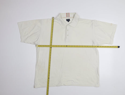 Burberry Golf Men's Ivory Cotton Polo Shirt XL Classic Fit
