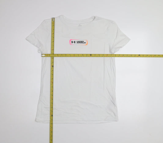 Under Armour Womens White Medium Basic Crew Neck Sports T-Shirt