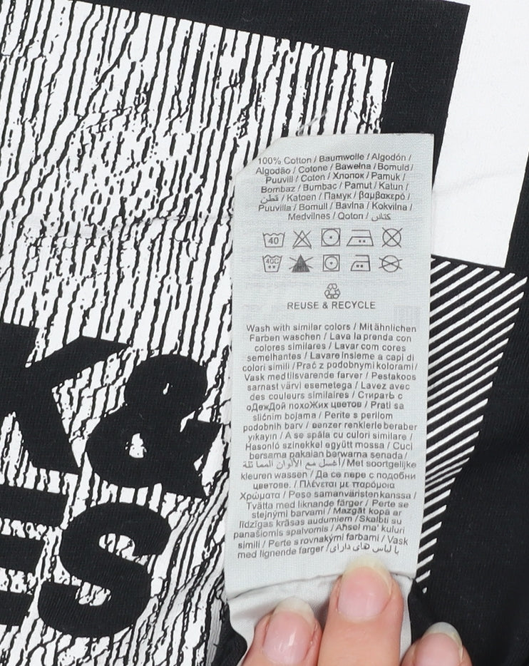 Jack & Jones Men’s Black Slim Fit Graphic T-Shirt Size M