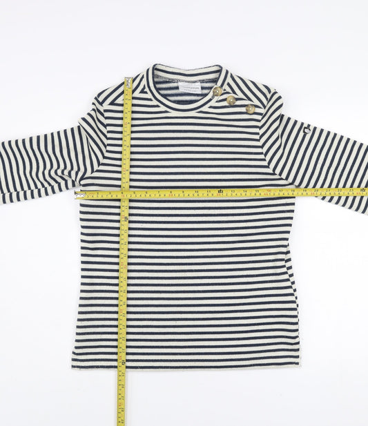 Craghoppers Women's Navy Stripe Crew Neck Jumper UK 12 Long Sleeve