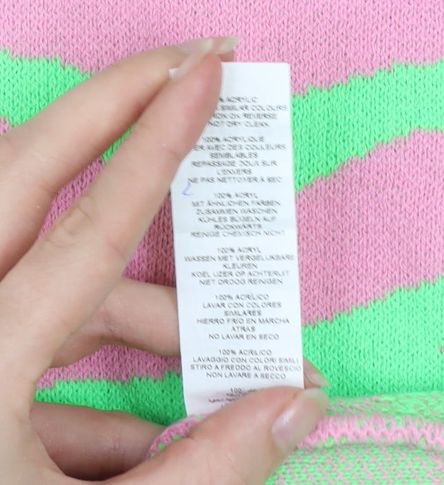 Additional view of I SAW IT FIRST Women’s Pink Green Bodycon Knit Midi Dress XS