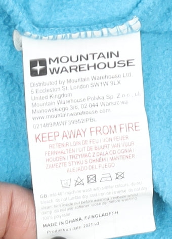 Additional view of Mountain Warehouse girls’ blue fleece pullover hoodie 11-12 years
