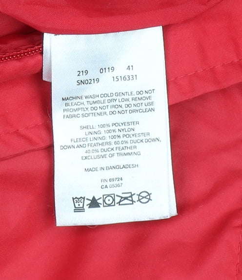 Columbia Unisex Baby Red Puffer Snowsuit 3-6 Months Hooded Winter Down