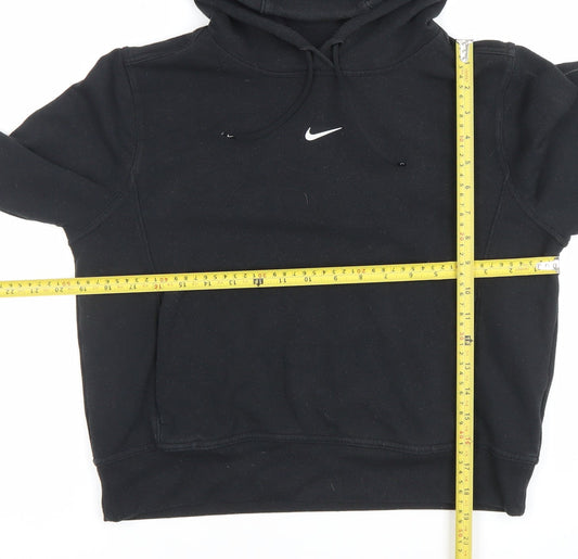 Nike Womens Black Small Pullover Hoodie with Reflective Logo