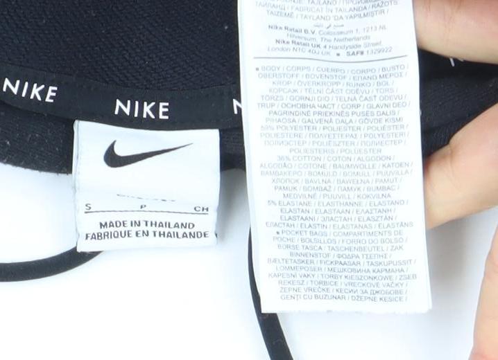 Nike Womens Black Small Pullover Hoodie with Reflective Logo