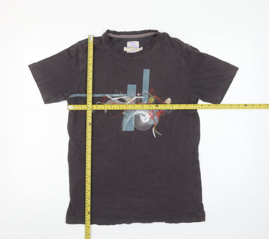 Fat Face Men's Grey Graphic Print Cotton Crew Neck T-Shirt Size S