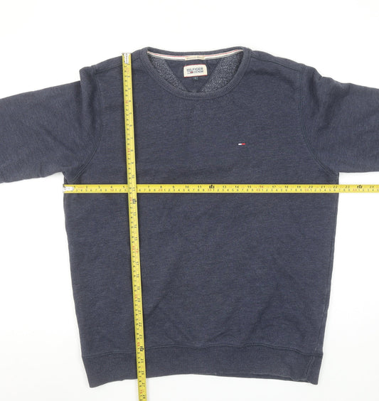 Tommy Hilfiger Mens Blue Crew Neck Pullover Sweatshirt Size L