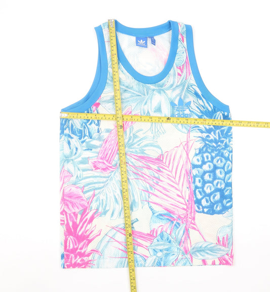 Adidas Men's Multicoloured Tropical Tank Top Size S Polyester Jersey
