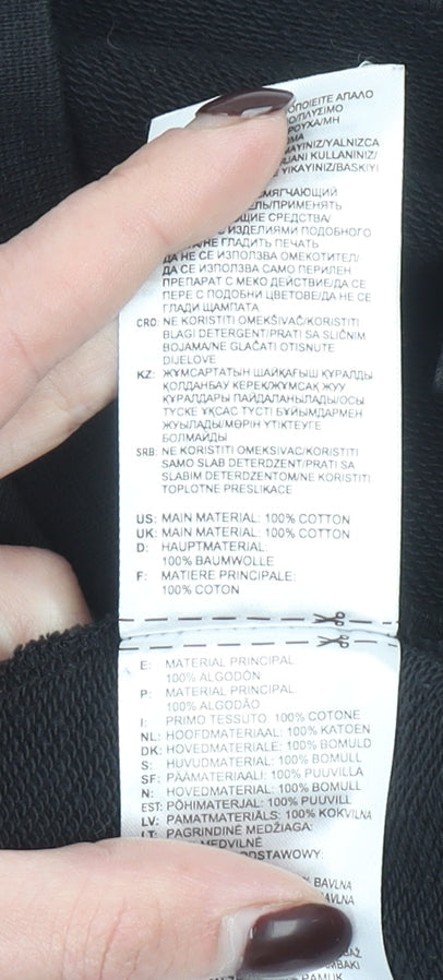 Adidas Women’s Black Cotton Pullover Sweatshirt Size L