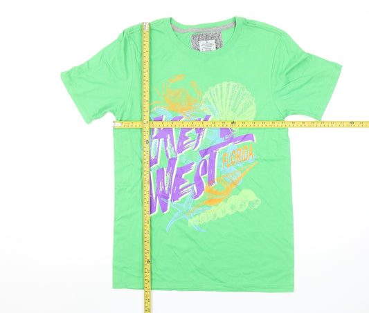 Timberland Men's Green Key West Florida Graphic Cotton T-Shirt Size M